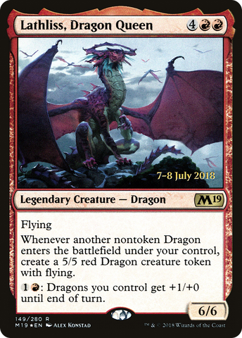 Lathliss, Dragon Queen (PRE-149S) - Core Set 2019 Promos Foil