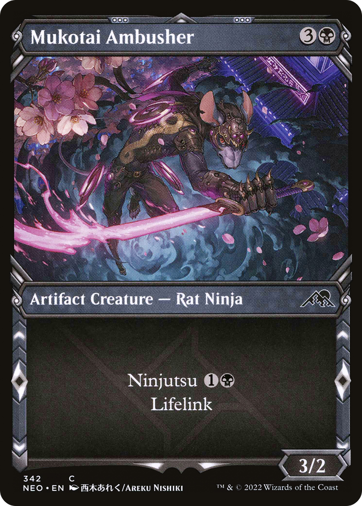 Mukotai Ambusher (NEO-342) - Kamigawa: Neon Dynasty: (Showcase) Foil