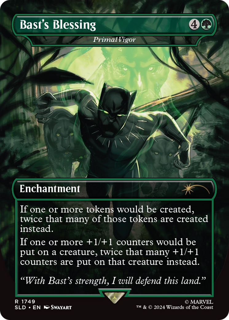 Primal Vigor (SLD-1749) - Secret Lair Drop / Bast's Blessing (Borderless)