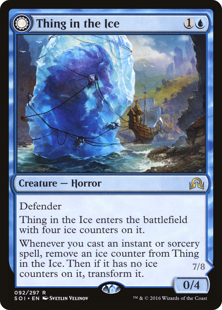Thing in the Ice // Awoken Horror (SOI-092) - Shadows over Innistrad: (Double Faced Transform) Foil