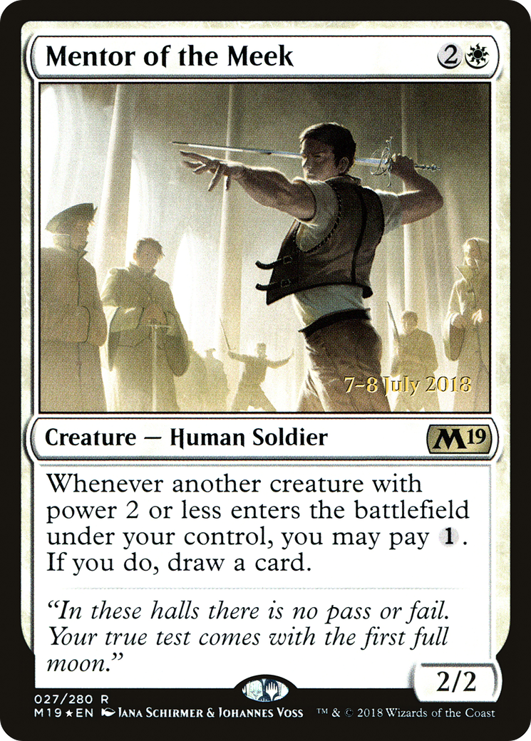 Mentor of the Meek (PRE-27S) - Core Set 2019 Promos Foil