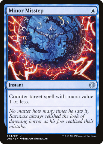 Minor Misstep (ONE-064) - Phyrexia: All Will Be One Foil