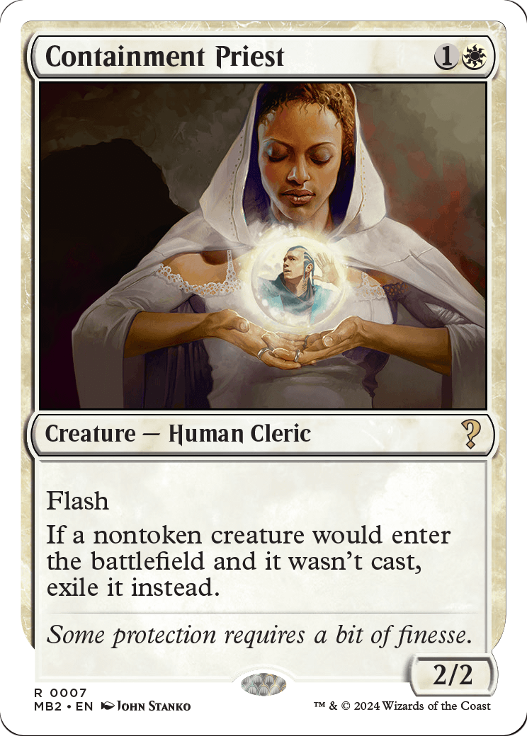 Containment Priest (White Border) (MB2-007) - Mystery Booster 2