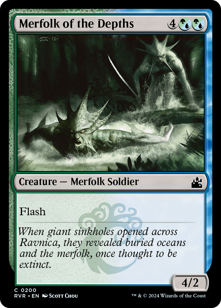 Merfolk of the Depths (RVR-200) - Ravnica Remastered Foil