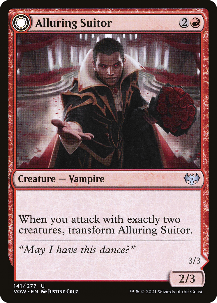 Alluring Suitor // Deadly Dancer (VOW-141) - Innistrad: Crimson Vow: (Double Faced Transform) Foil