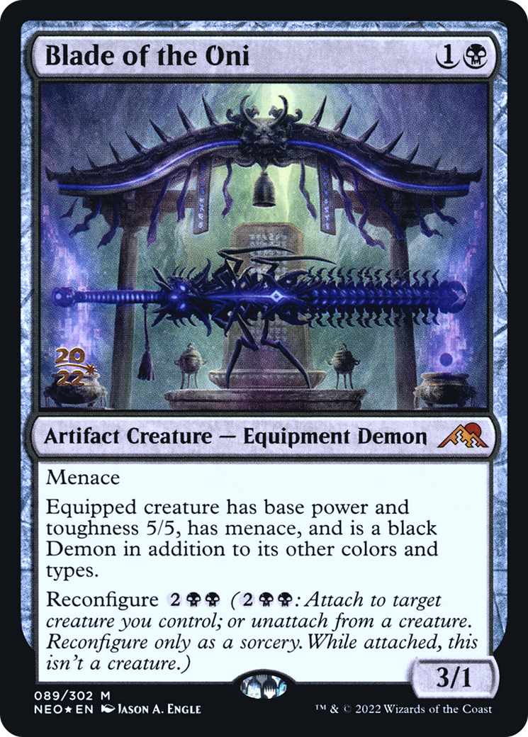 Blade of the Oni (PRE-89S) - Kamigawa: Neon Dynasty Promos Foil