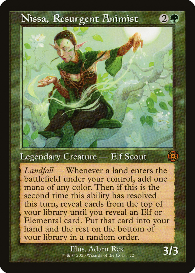Nissa, Resurgent Animist (MAT-072) - March of the Machine: The Aftermath: (Showcase) Foil