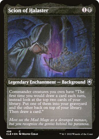 Scion of Halaster (CLB-498) - Commander Legends: Battle for Baldur's Gate Etched Foil