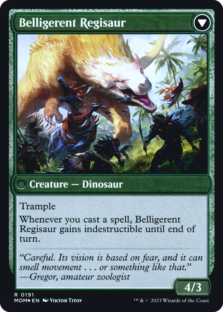 Invasion of Ixalan // Belligerent Regisaur (PRE-191S) - March of the Machine Promos Foil