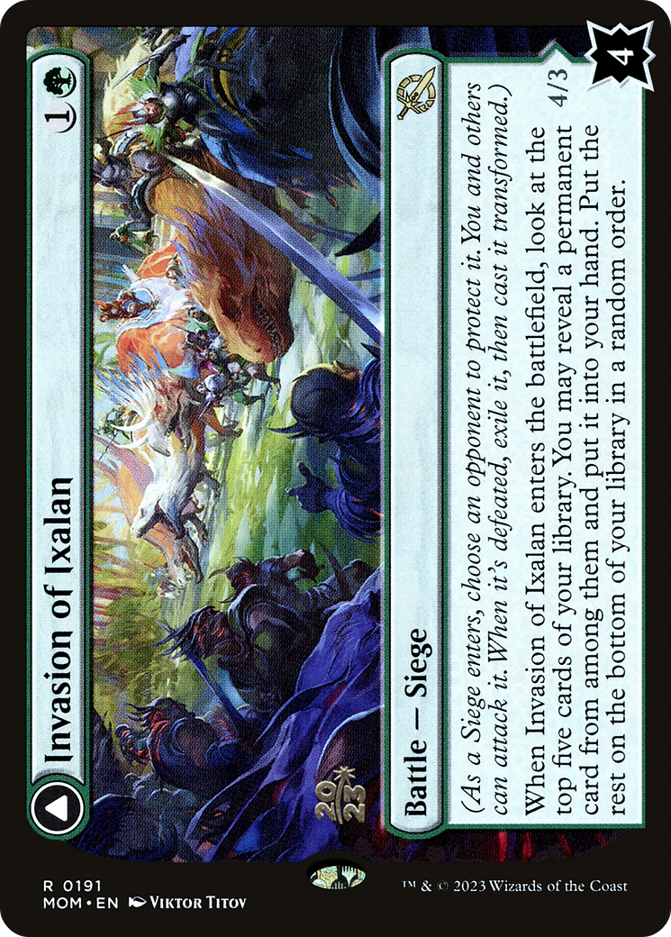 Invasion of Ixalan // Belligerent Regisaur (PRE-191S) - March of the Machine Promos Foil