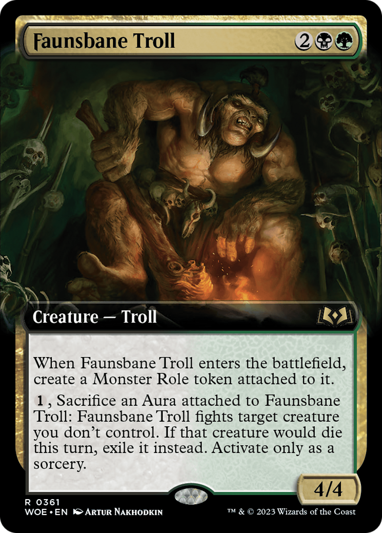 Faunsbane Troll (WOE-361) - Wilds of Eldraine: (Extended Art)