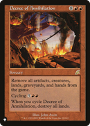 Decree of Annihilation (LIST-SCG-85) - The List