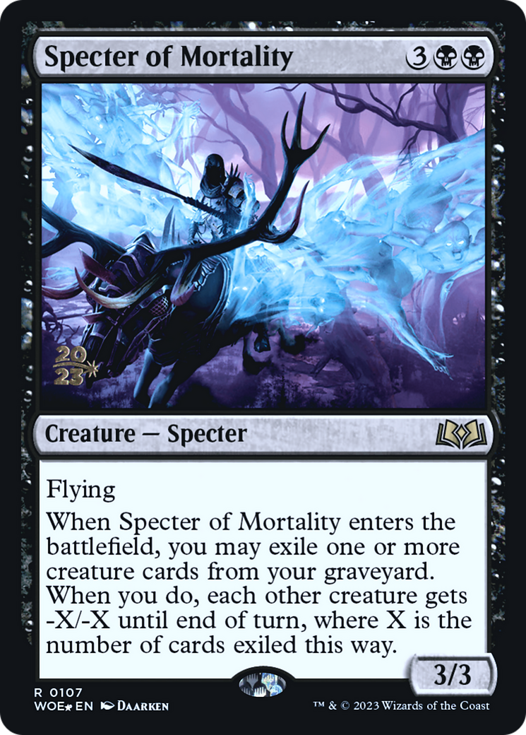 Specter of Mortality (PRE-107) - Wilds of Eldraine Promos Foil