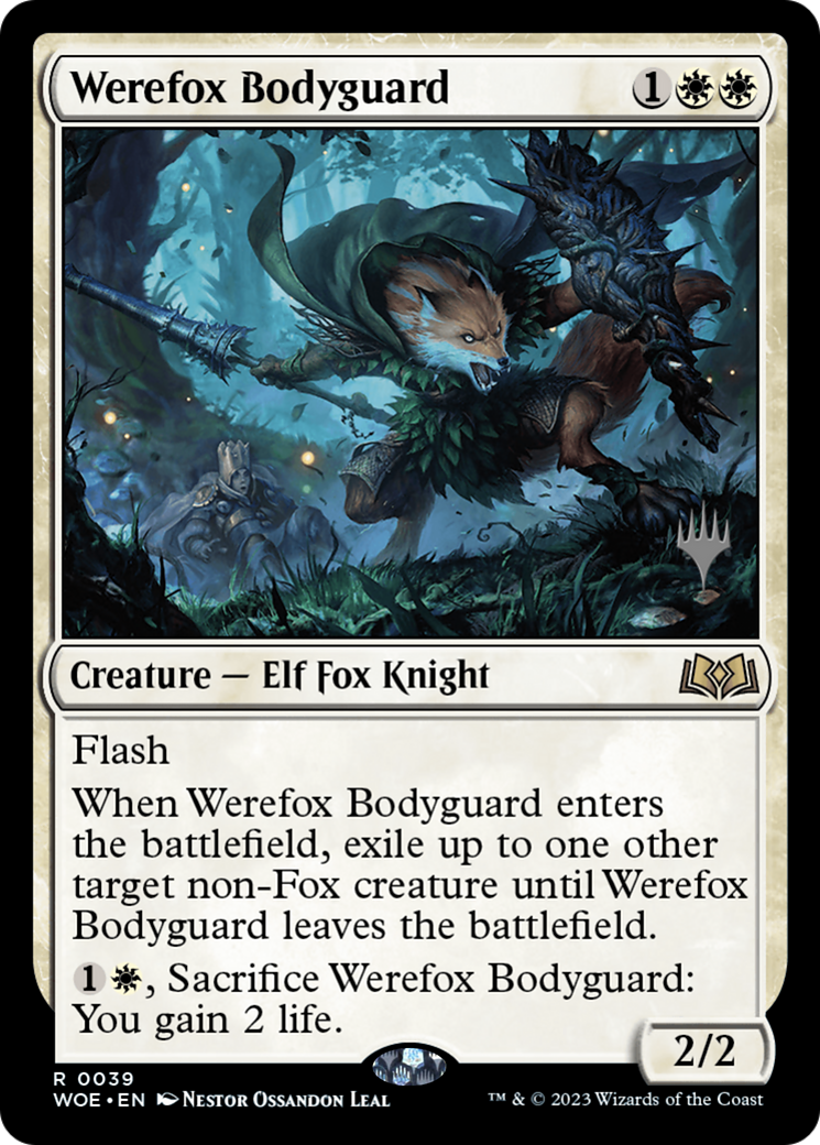 Werefox Bodyguard (PPWOE-39P) - Wilds of Eldraine Promos Foil