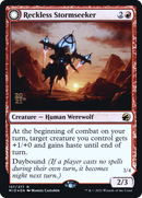 Reckless Stormseeker // Storm-Charged Slasher (PRE-157S) - Innistrad: Midnight Hunt Promos: (Double Faced Transform) Foil