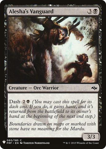 Alesha's Vanguard (LIST-FRF-60) - The List