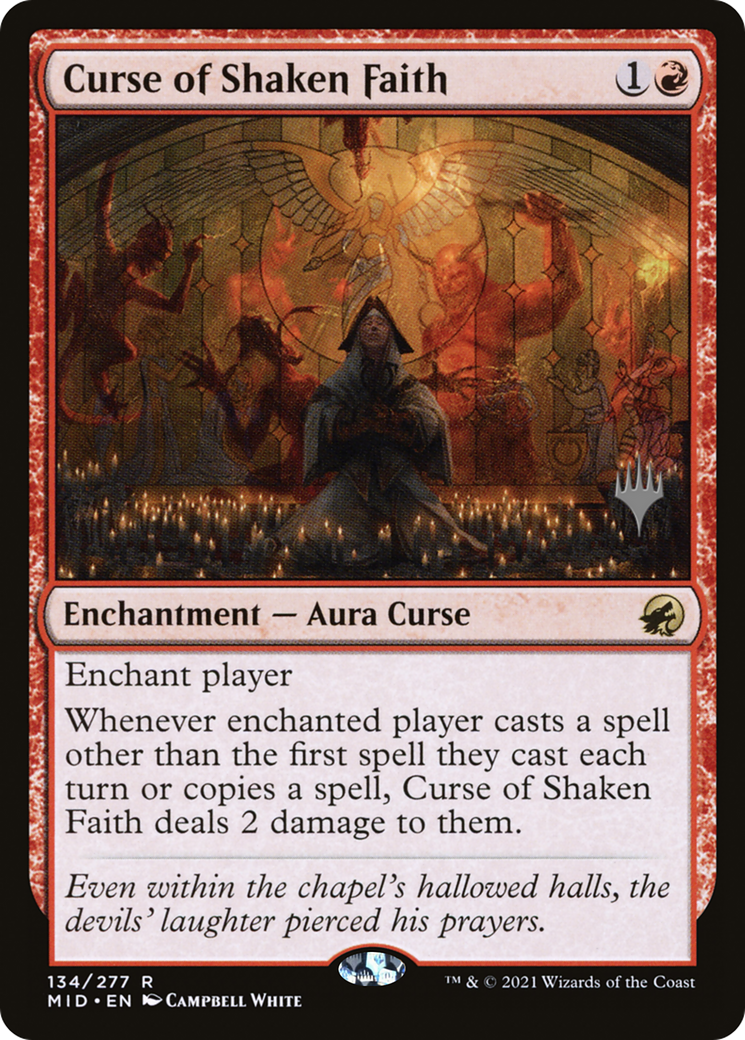 Curse of Shaken Faith (PPMID-134) - Innistrad: Midnight Hunt Promos Foil