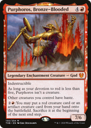 Purphoros, Bronze-Blooded (PPTHB-150P) - Theros Beyond Death Promos: (enchantment) Foil