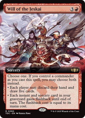 Will of the Jeskai (TDC-080) - Commander: Tarkir: Dragonstorm: (Extended Art)