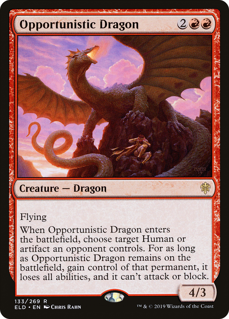 Opportunistic Dragon (ELD-133) - Throne of Eldraine
