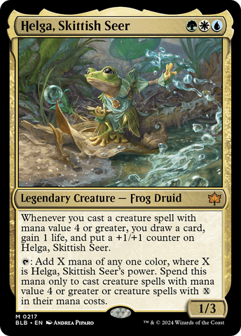 Helga, Skittish Seer (BLB-217) - Bloomburrow