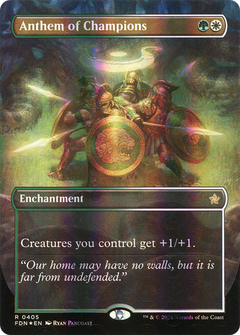Anthem of Champions (FDN-405) - Foundations (Borderless) Foil