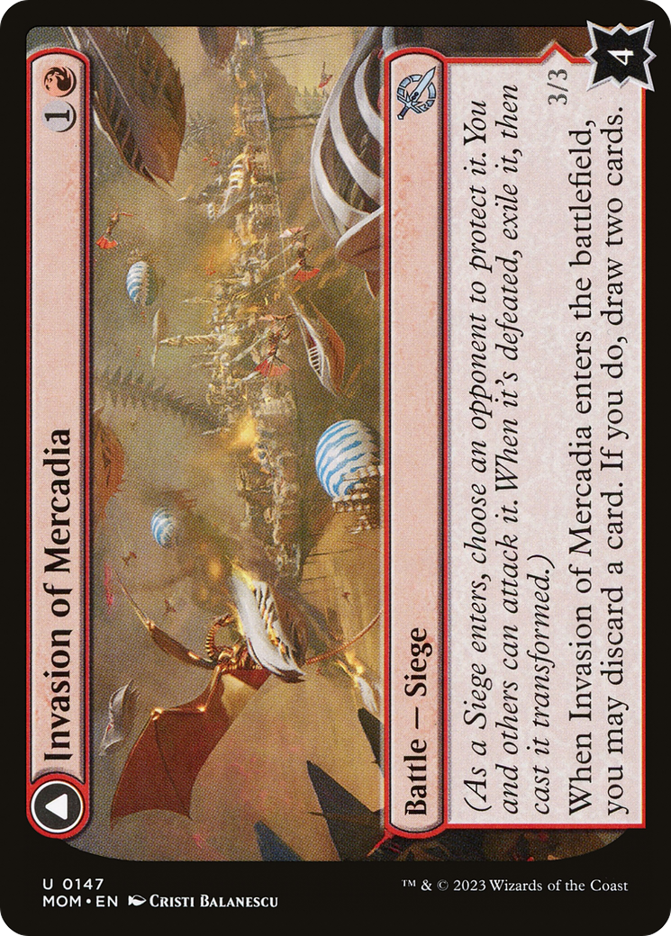 Invasion of Mercadia // Kyren Flamewright (MOM-147) - March of the Machine Foil