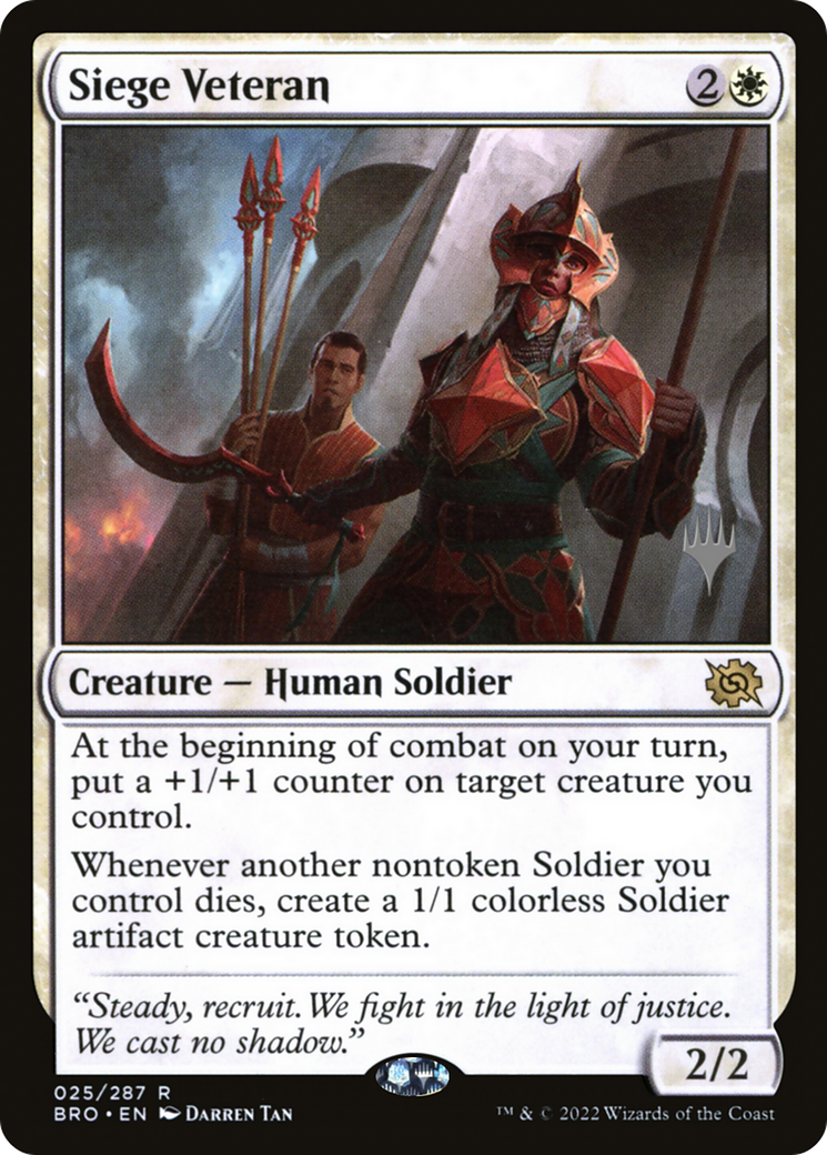 Siege Veteran (PPBRO-25P) - The Brothers' War Promos Foil