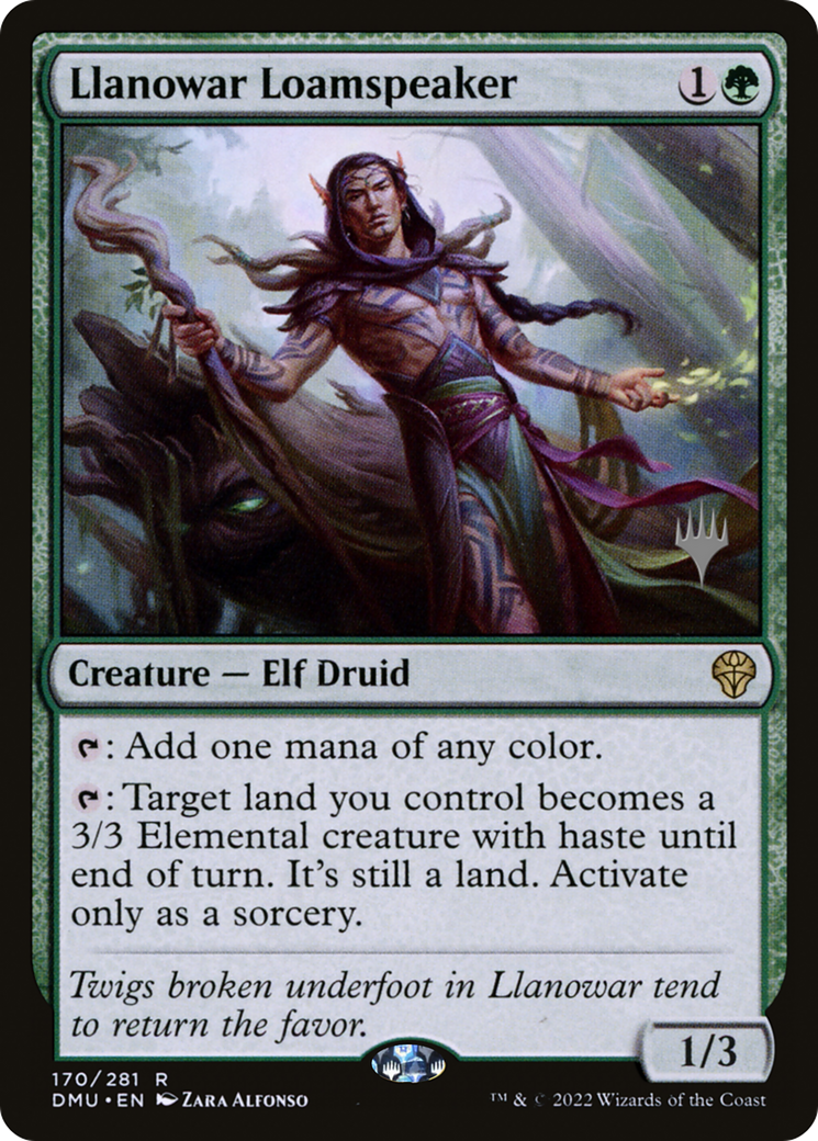 Llanowar Loamspeaker (PPDMU-170P) - Dominaria United Promos Foil