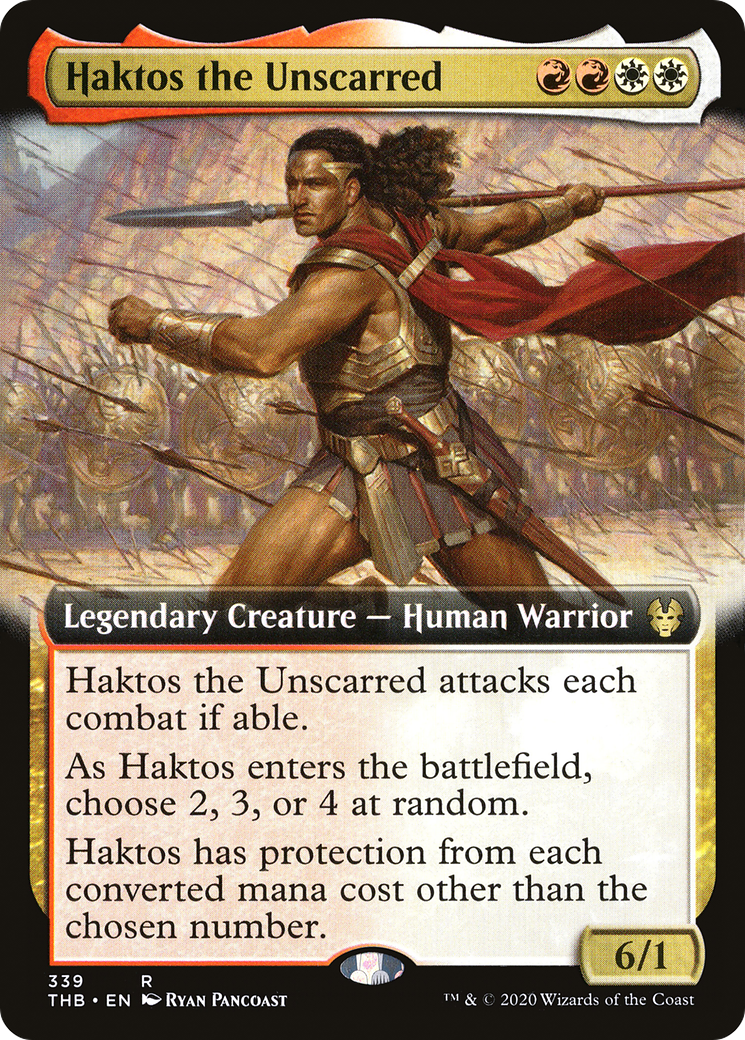 Haktos the Unscarred (THB-339) - Theros Beyond Death: (Extended Art) Foil