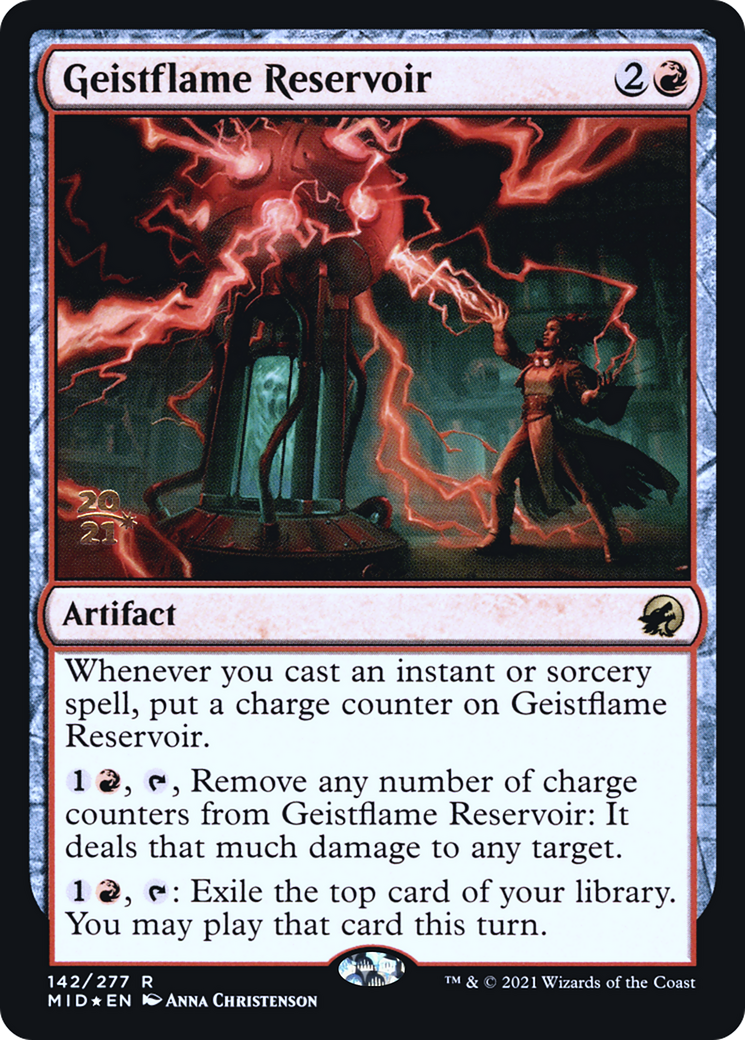 Geistflame Reservoir (PRE-142S) - Innistrad: Midnight Hunt Promos Foil