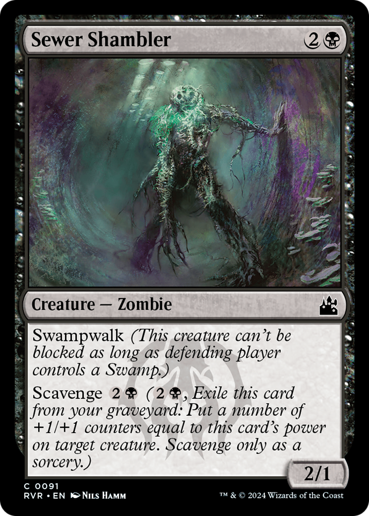 Sewer Shambler (RVR-091) - Ravnica Remastered Foil