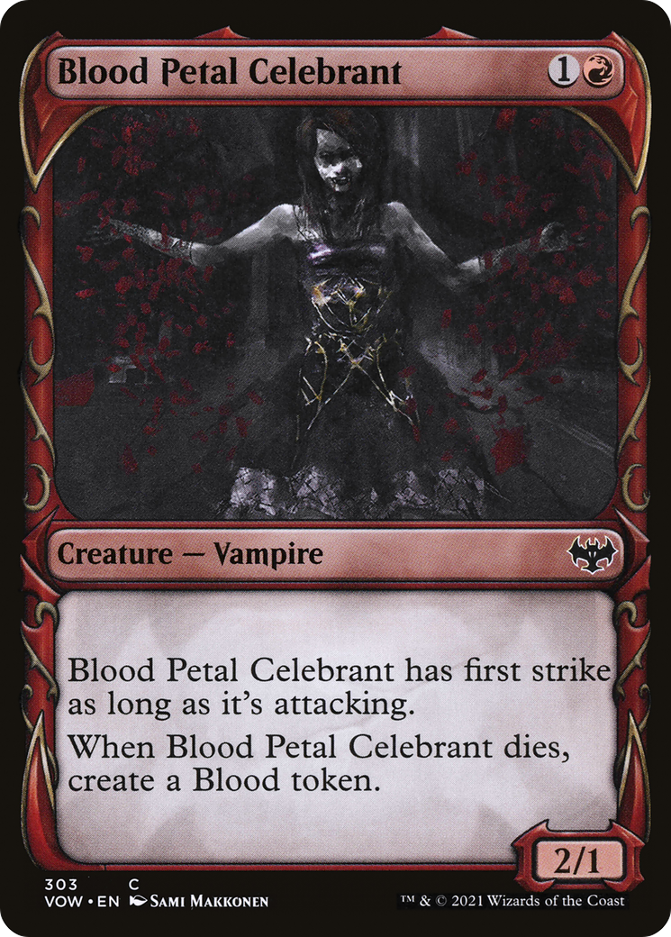 Blood Petal Celebrant (VOW-303) - Innistrad: Crimson Vow: (Showcase) Foil