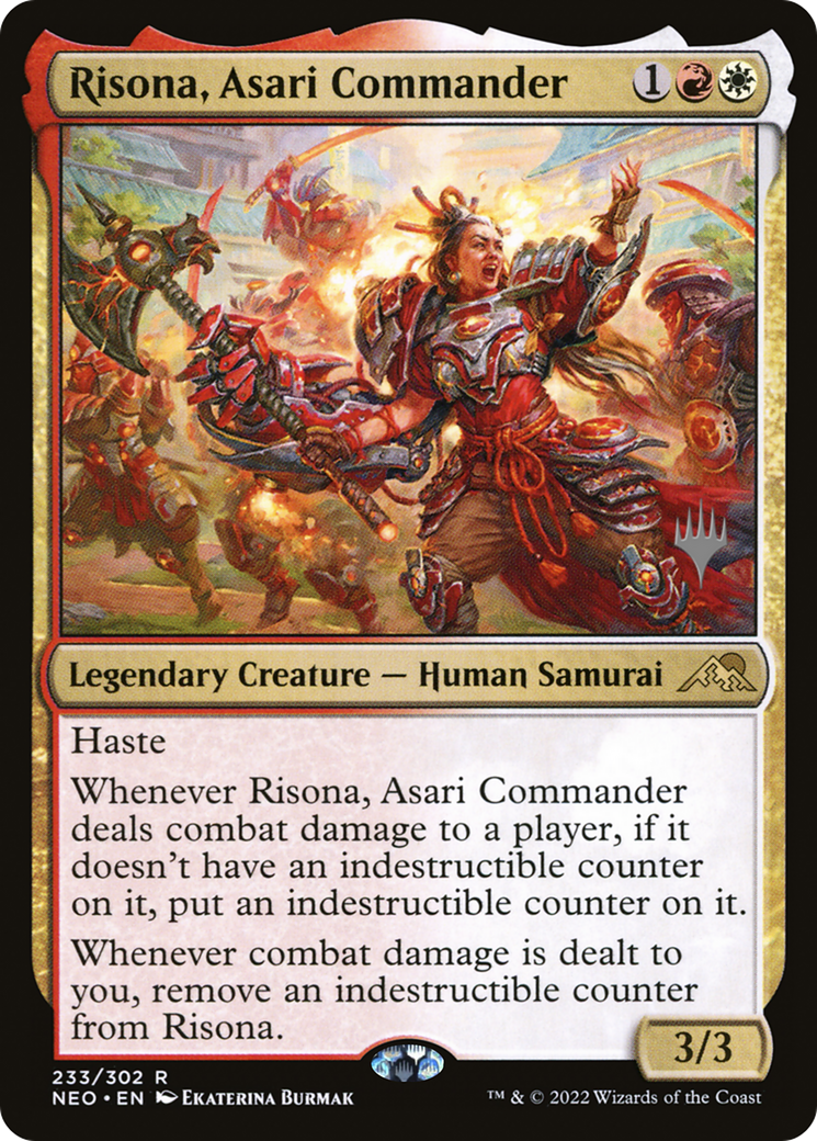 Risona, Asari Commander (PPNEO-233P) - Kamigawa: Neon Dynasty Promos Foil