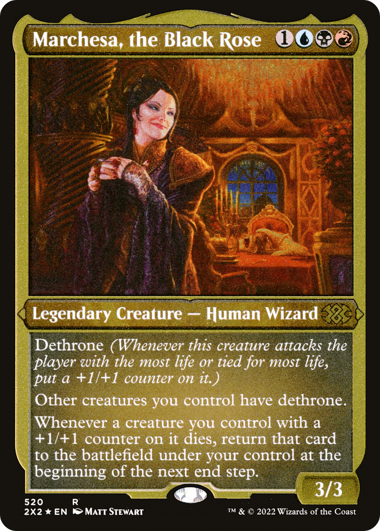 Marchesa, the Black Rose (2X2-520) - Double Masters 2022 Etched Foil