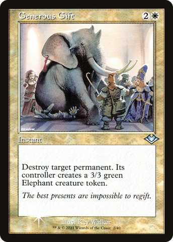Generous Gift (MH1-002) - Modern Horizons 1 Timeshifts Foil