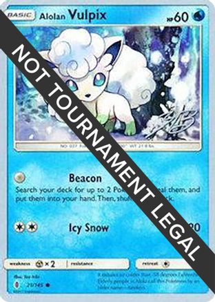 Alolan Vulpix (21/145) (Ice Path FTW - Zachary Bokhari) [World Championships 2017]