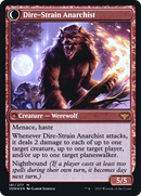 Volatile Arsonist // Dire-Strain Anarchist (PRE-181S) - Innistrad: Crimson Vow Promos: (Double Faced Transform) Foil