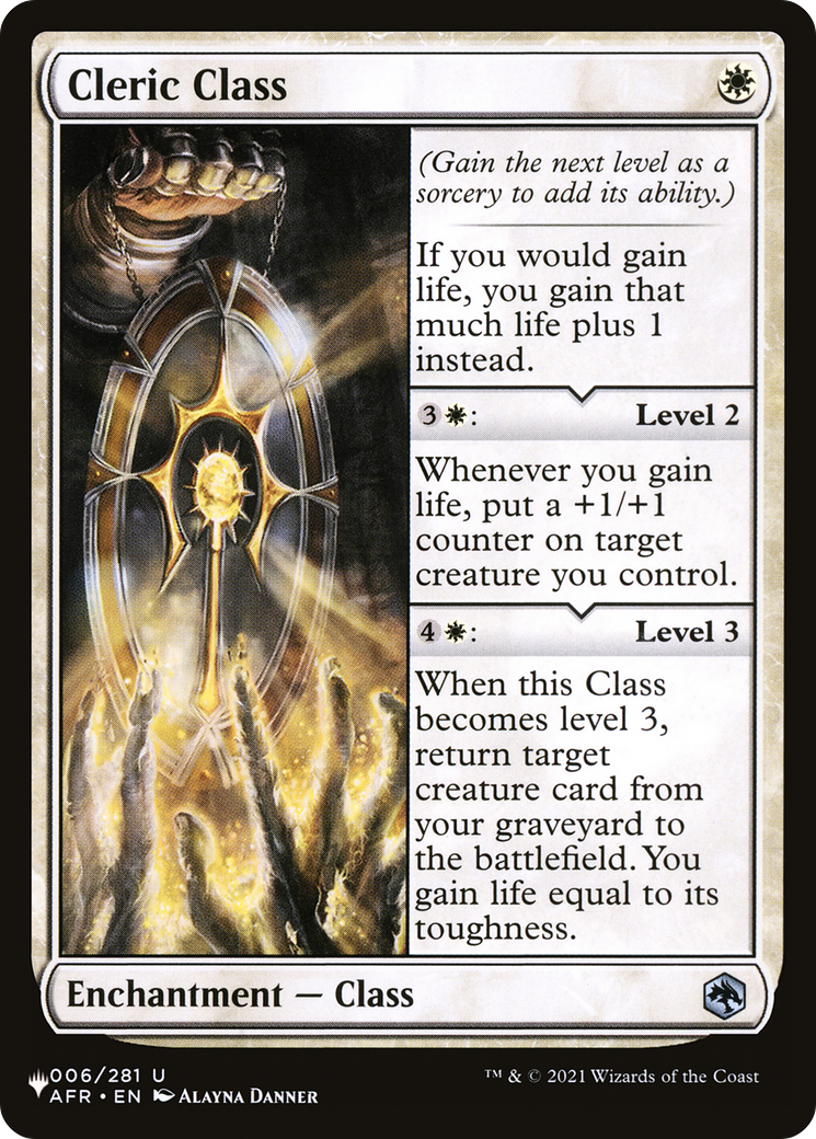 Cleric Class (LIST-AFR-6) - The List