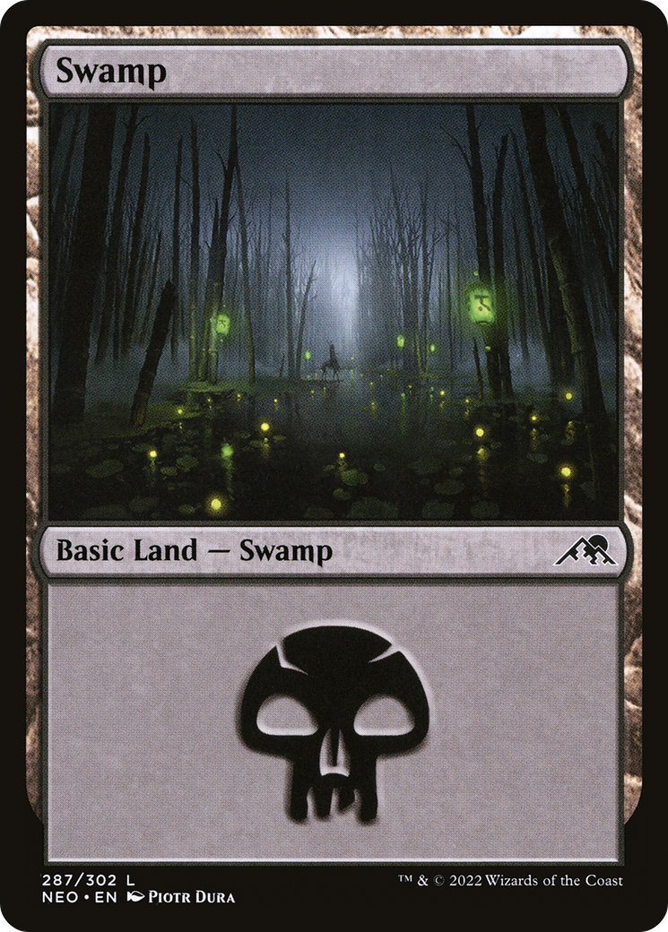 Swamp (NEO-287) - Kamigawa: Neon Dynasty Foil