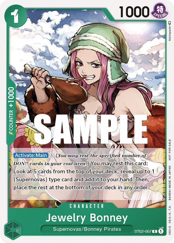 one piece card game bonney OP07-026 SR JumpIchiban professional gaming experience Jewelry Bonney (019) (Parallel) -