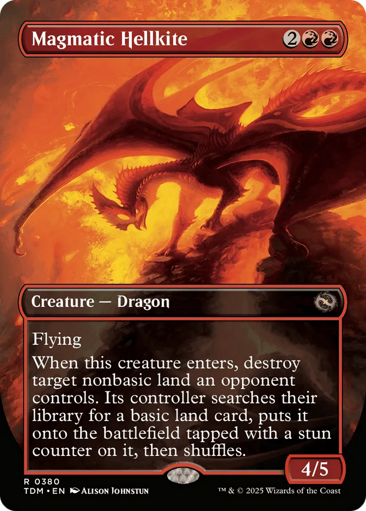 Magmatic Hellkite // Magmatic Hellkite (TDM-380) - Tarkir: Dragonstorm (Borderless)