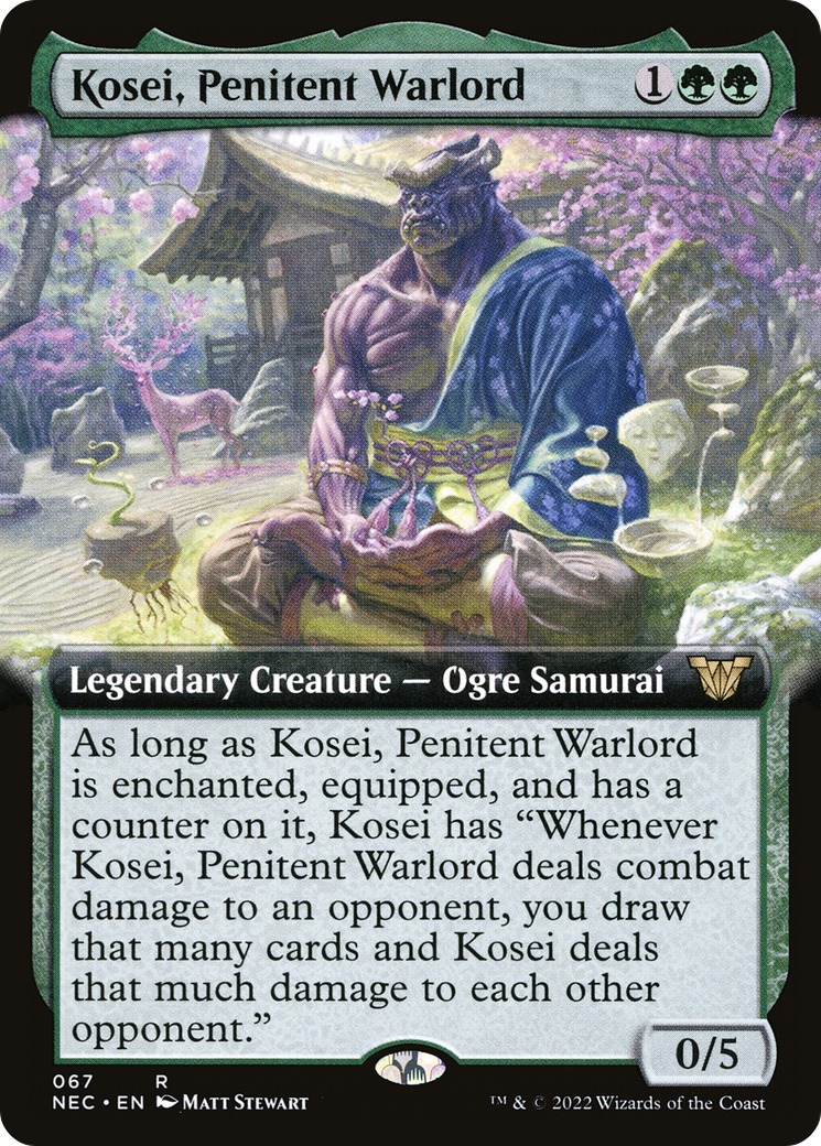 Kosei, Penitent Warlord (NEC-067) - Neon Dynasty Commander: (Extended Art)