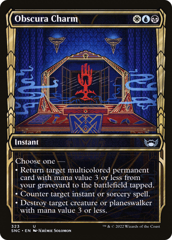 Obscura Charm (SNC-323) - Streets of New Capenna: (Showcase) Foil