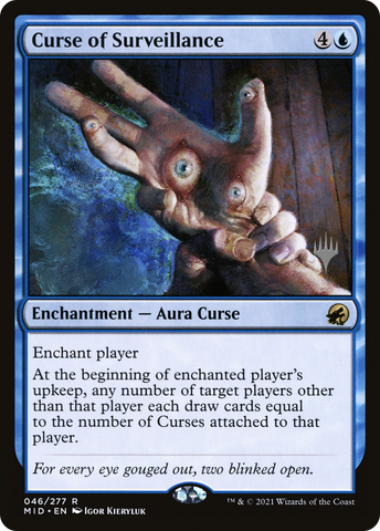 Curse of Surveillance (PPMID-046) - Innistrad: Midnight Hunt Promos Foil