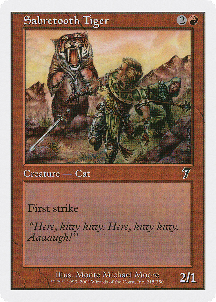 Sabretooth Tiger (7ED-215) - Seventh Edition
