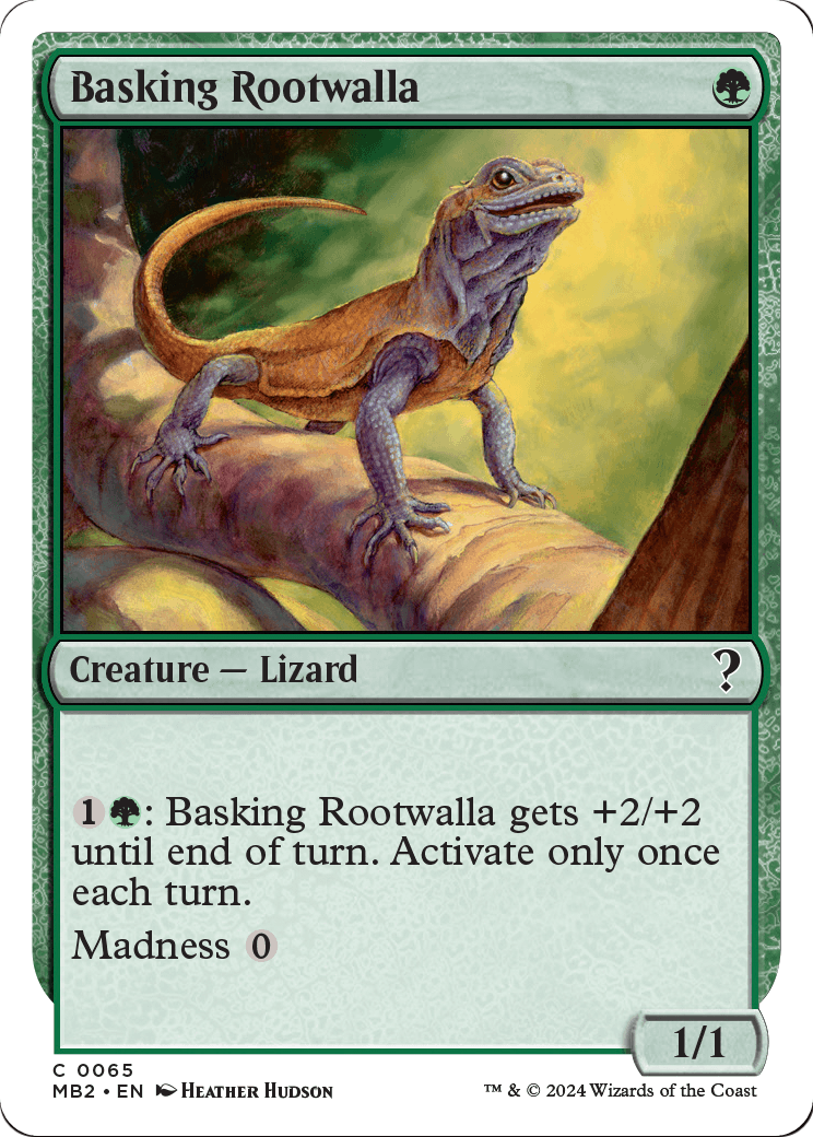 Basking Rootwalla (White Border) (MB2-065) - Mystery Booster 2
