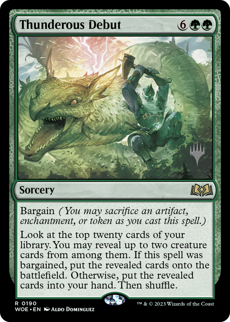 Thunderous Debut (PPWOE-190P) - Wilds of Eldraine Promos