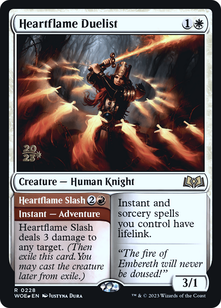Heartflame Duelist // Heartflame Slash (PRE-228) - Wilds of Eldraine Promos Foil