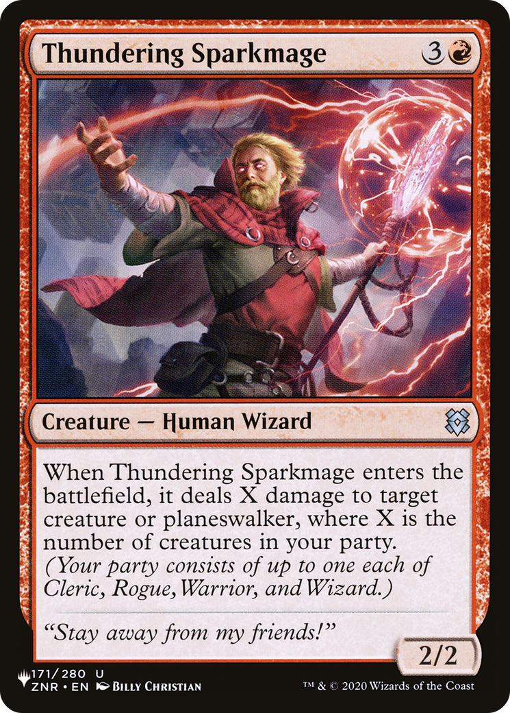 Thundering Sparkmage (LIST-ZNR-171) - The List